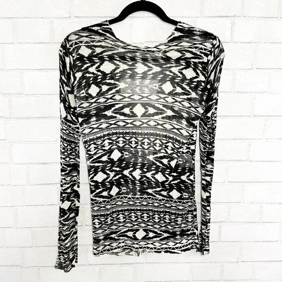 Twelfth Street by Cynthia Vincent Black & White Ikat Cardigan Women's Size Small - Picture 3 of 8